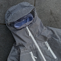 Veste Balaclava Premium à Carreaux pour Hommes, Imperméable, Coupe-Vent, en Nylon Ripstop, avec Fermeture Éclair, Grande Taille, pour la Course à Pied – Fabricants