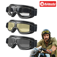 Universel Moto Vintage Lunettes En Cuir Moto Scooter Biker Moto Lunettes Lunettes pour Casque Ouvert Lunettes Anti-Poussière
