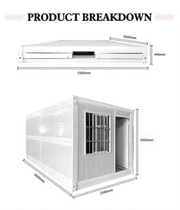 Casa Container Pieghevole Prefabbricata Economica da 20 Piedi, Movibile, in Acciaio, per Ufficio e Hotel - Product Image 3