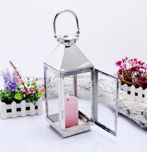 Linterna de vela de metal de acero inoxidable para jardín - Product Image 1