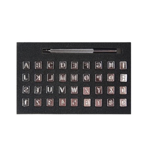 Owden Nhà Máy Chuyên Nghiệp 37 Pcs Da Sở Thích Công Cụ Thiết Lập Bảng Chữ Cái Dập Chữ Cho Da Craft Số Thư Dập - Product Image 1
