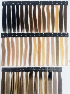 Yishu 2026 Extensions de cheveux vierges chinois à double trame machine, pour usage en salon, système de coloration à <span class=keywords><strong>froid</strong></span> pour toutes les couleurs, modèle avec nuancier - Product Image 2