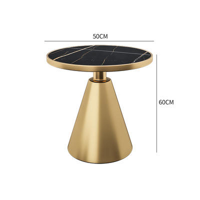 Lauren noir doré + pieds dorés diamètre 50*50*60