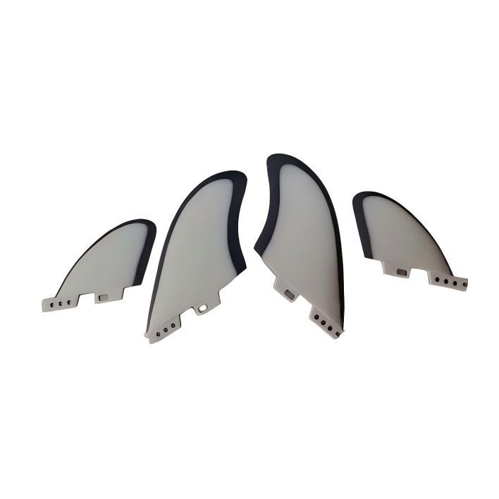White and black quad fin set