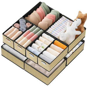 <span class=keywords><strong>Cajas</strong></span> <span class=keywords><strong>de</strong></span> Almacenamiento Cuadradas Tejidas, Organizador <span class=keywords><strong>de</strong></span> Tela Plegable <span class=keywords><strong>para</strong></span> Armario, <span class=keywords><strong>Ropa</strong></span> <span class=keywords><strong>de</strong></span> Bebé, Calcetines, Sujetadores, OEM - Product Image 1