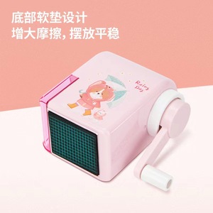 Deli Pencil Sharpener 0641A Manual Hand Crank With Large Shavings Box For Student Office Use - Product Image 3