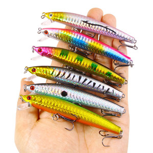 Ensemble <span class=keywords><strong>de</strong></span> leurres <span class=keywords><strong>de</strong></span> pêche, 15 pièces, couleurs mélangées, <span class=keywords><strong>Kit</strong></span> d'appâts Minnow, 10cm, 8.8g, leurres artificiels durs pour la pêche en eau douce et salée - Product Image 2