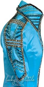 Chất Lượng Cao Cấp Ánh Sáng Màu Xanh <span class=keywords><strong>Panhandle</strong></span> Rắn Của Phụ Nữ Horsemanship Áo Sơ Mi Co Giãn tâng bốc Phương Tây Hiển thị Snap Áo Sơ Mi - Product Image 3