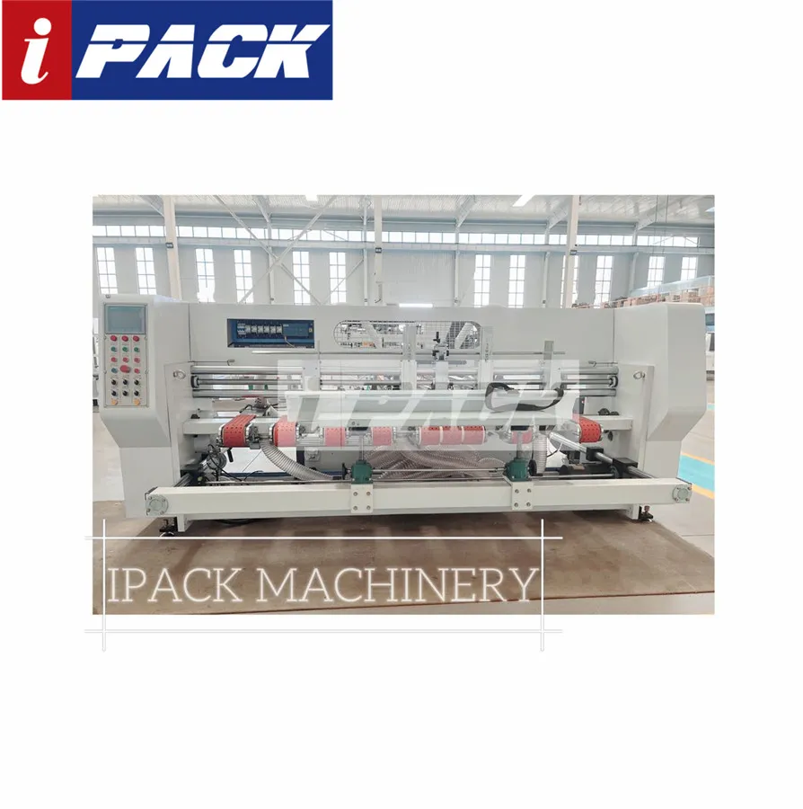 IPACK कारखाने की आपूर्ति स्वत: तह Gluing सिलाई मशीन नालीदार गत्ते का डिब्बा बॉक्स बनाने मशीन