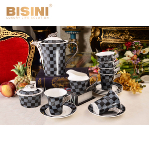 ถ้วยชาชุดกาน้ำชาภาษาอาหรับกาแฟ <span class=keywords><strong>Royal</strong></span> Bone China ชาและกาแฟชุด15 Pcs ถ้วยกาแฟและจานรอง - Product Image 6