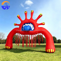 Arche d'entrée géante gonflable monstre multi-yeux rouge pour Halloween, carnaval, parc à thème, événement, décoration extérieure, accessoire