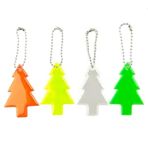 Weihnachts anhänger Serie Charakter Schlüssel ring Schlüssel anhänger Ring Weihnachten Santa Safety Reflective Promotional Key chain