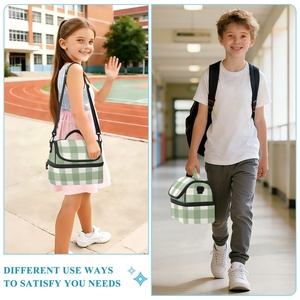 Customized Print Portable Lunch Bag Food Thermal Lunch Reusable Tote Bag Recyclable Insulated Cooler Bag for School Kid Snark - Product Image 6