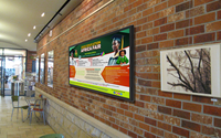 Écran d'affichage numérique LCD ultra-fin sans cadre 43''/49'' 4K 2500 Nits, fabrication OEM professionnelle, affichage commercial mural