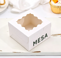 Boîte à gâteau personnalisée en gros avec logo, en carton épais de qualité alimentaire, carrée, pour pâtisserie, emballage pour boutique de gâteaux et fêtes