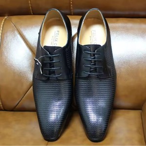 Nuevos Zapatos Formales Casuales de Negocios con Cordones y Punta Cuadrada de Cuero Genuino para Hombre, Transpirables, Antideslizantes y Ligeros, de Moda Otoñal - Product Image 1