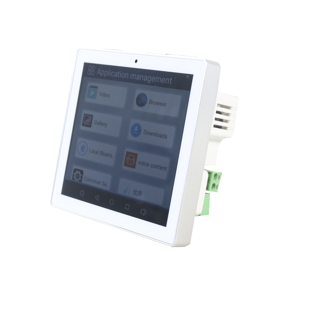 2x25W Android System Touch Screen Inwall Audio Amplifier with Wireless Remote Control, Supports USB/SD/AUX/Bluetooth/FM Radio