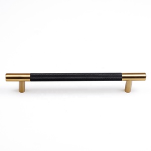 Nuevo producto en forma de T de latón moleteado maneja manija puerta decoracion del hogar Hardware manijas de muebles - Product Image 6