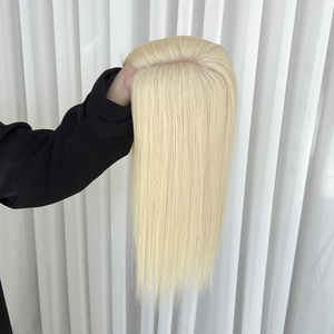 YF-2301 NA # 60 Piezas de Cabello Humano Virgen Indio Liso para Extensión, 130% de Densidad, Base Mono, Nudos Pequeños Decolorados - Product Image 1