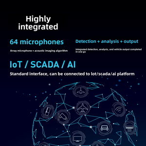 Caméra acoustique industrielle FOTRIC AC62, capteur alimenté par PoE, module réseau Onvif pour plateforme IoT SCADA, système de surveillance des fuites de gaz - Product Image 4