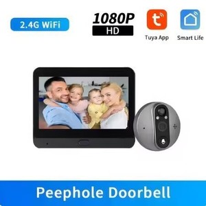 Vente en gros Caméra de vision nocturne avec visionneur de porte numérique <span class=keywords><strong>filaire</strong></span> Wi-Fi Sonnette vidéo intelligente étanche Meilleure sonnette de visionneuse de judas - Product Image 6