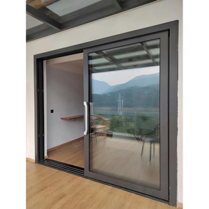 Vente en gros de design moderne en aluminium grande <span class=keywords><strong>porte</strong></span> d'entrée en verre doubles portes coulissantes en verre pour les maisons vente d'usine <span class=keywords><strong>sur</strong></span> les nouvelles tendances - Product Image 4