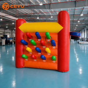 Ceyu Ensemble de Jeux Gonflables 4 en 1 pour Carnaval : Lancer d'anneaux, Cible de fléchettes, <span class=keywords><strong>Basket</strong></span>-ball, Lancer de sacs de farine – Location pour Fêtes Enfants et Adultes - Product Image 2