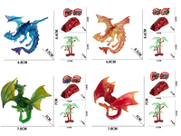 Lot de 12 figurines de dragon ailé en PVC, boîte surprise, boîte mystère, accessoires de scène, jouet de collection à déballer