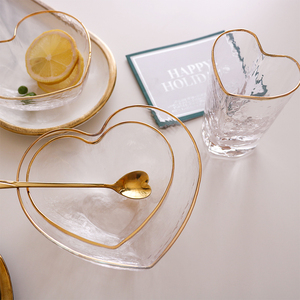 Bols en verre <span class=keywords><strong>cristal</strong></span> sans plomb avec bordure dorée pour les hôtels, les restaurants et les lunes <span class=keywords><strong>de</strong></span> miel. Anniversaires. - Product Image 2