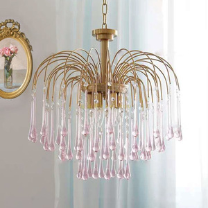 <span class=keywords><strong>Lampadario</strong></span> a goccia in vetro arancio ambra - Product Image 3