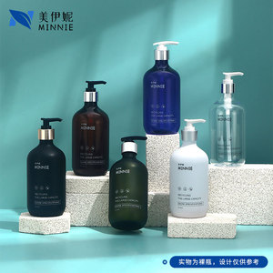 Minnie Round Shoulder Lotion <b>Bottle</b> 500ml Frosted Pet <b>Pump</b> Head Cosmetic Refill <b>Bottle</b> For Daily Care - Product Image 3