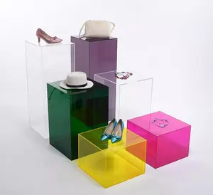 אופנה סיטונאי קופסא אקרילית שקוף תיבת תצוגת נעלי אקריליק