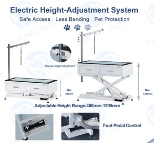 Çekmeceli köpek bakım masası ekipman ayarlanabilir yükseklik Pet bakım masası - Product Image 3