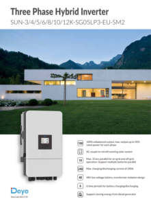 อินเวอร์เตอร์พลังงานแสงอาทิตย์แบบไฮบริด SUN-3/4/5/6/8/10/12K-SG05LP3-EU-SM2 ขนาด 3-12 กิโลวัตต์ สามเฟส 2 MPPT ประสิทธิภาพสูง - Product Image 6