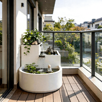 Bac à fleurs créatif en acier inoxydable résistant à la corrosion, avec circulation d'eau, optionnel pour balcon, terrasse, bassin à poissons, villa