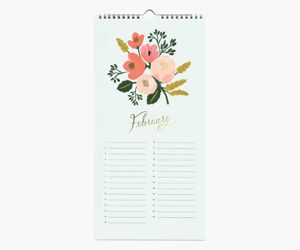 Ourwarm — <span class=keywords><strong>calendrier</strong></span> d'abonnement à fleurs personnalisé, grand caleçon mensuel, de bureau ou mural, agenda grand format - Product Image 3