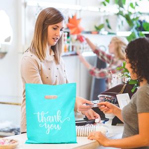 <b>Large</b> Thank You <b>Bags</b> 12x15In Plastic Shopping <b>Bags</b> for Boutique <b>Gift</b> Retail - Product Image 6