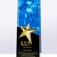 Trofeo Rectangular de Cristal Transparente de Lujo, Copa de Ganador, Premio de Fútbol, Regalo Empresarial, Obsequio Conmemorativo, Hecho a Mano, Grabado Personalizado