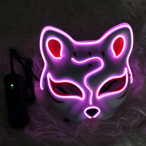 Kitsune Fox LED Máscara iluminada Halloween, EDM, Cosplay, Rave, Fiesta, Película. Disfraz - Product Image 1