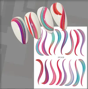 3D nuovo design balletto nastro Gel adesivo per unghie adesivi colorati per Nail Art