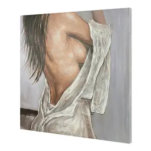 Lienzo de arte para pared, lienzo pintado a mano, pinturas de Nude