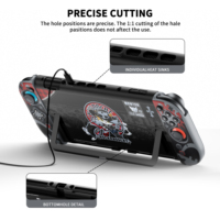 Étui de protection personnalisé avec logo Rockabilly Cat pour Nintendo Switch 2, cadre rigide en PC avec poignée en silicone, antichoc, anti-rayures