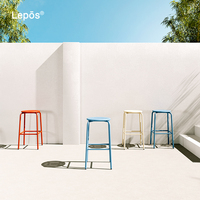 Meubles commerciaux intérieur maison chaises de Bar cuisine laboratoire tabouret comptoir tabouret extérieur hôtel Patio café rond en aluminium tabouret de Bar