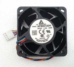Ventilador Delta 6025 de 6 cm, nuevo, con doble rodamiento de bolas, regulación de velocidad de 4 hilos, AFB0612DH, 12 V, 1.10 A, alta velocidad. Ventilador Delta 6025 de 6 cm completamente nuevo - Product Image 1