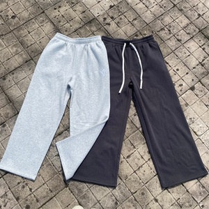 PT912 Vente en gros, <span class=keywords><strong>pantalon</strong></span> de survêtement personnalisé à étiquette privée, 100% coton, coupe droite, <span class=keywords><strong>pantalon</strong></span> de survêtement ample pour <span class=keywords><strong>homme</strong></span>, <span class=keywords><strong>pantalon</strong></span> de survêtement épais - Product Image 1
