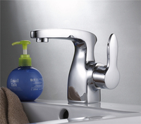 Robinet de lavabo monocommande chaud/froid chromé pour salle de bain