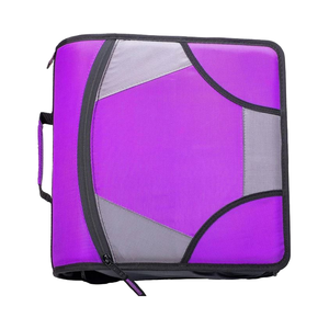 BSCI 3 Inch Zipper <b>Binder</b> Free Sample Round <b>Ring</b> <b>Binder</b> with Handle Compatible with 13-Inch Tablet Made of Durable Polyester - Product Image 1