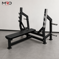 MRD Commercial Flat Bench Press Machine Barbell Bench Rack Chest Strength Training Weight Lifting Gym Fitness Equipment Safety