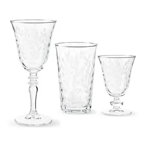 Verrerie de luxe coupe feuille verres à vin gobelet gravé à la main Vintage verre à vin gobelets à boire gobelet