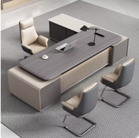 Bureau haut de gamme de luxe Table en forme de patron directeur général moderne Mobilier de bureau
